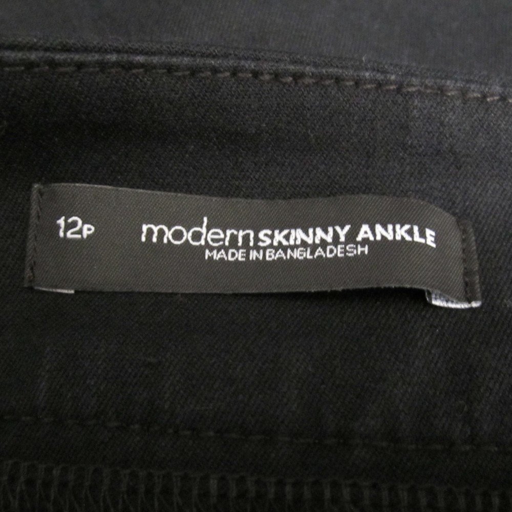 Black Anne Taylor Loft Outlet Modern Skinny Ankle Pant - 12P - Picture 8 of 10